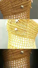 Vestido de crochê com fio 100% algodão sob medida