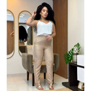 CALÇA FEMININA ALFAIATARIA CINTURA ALTA COM ZÍPER NA LATERAL SOCIAL SLIM