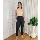 CALÇA FEMININA ALFAIATARIA CINTURA ALTA COM ZÍPER NA LATERAL SOCIAL SLIM