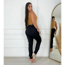 CALÇA FEMININA ALFAIATARIA CINTURA ALTA COM ZÍPER NA LATERAL SOCIAL SLIM