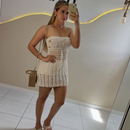 Vestido de crochê com fio 100% algodão sob medida