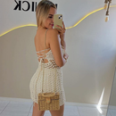 Vestido de crochê com fio 100% algodão sob medida