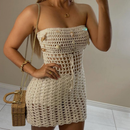 Vestido de crochê com fio 100% algodão sob medida