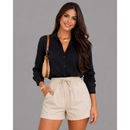 Camisa Feminina Viscolinho Premium Manga Longa • Social Casual • P M G GG